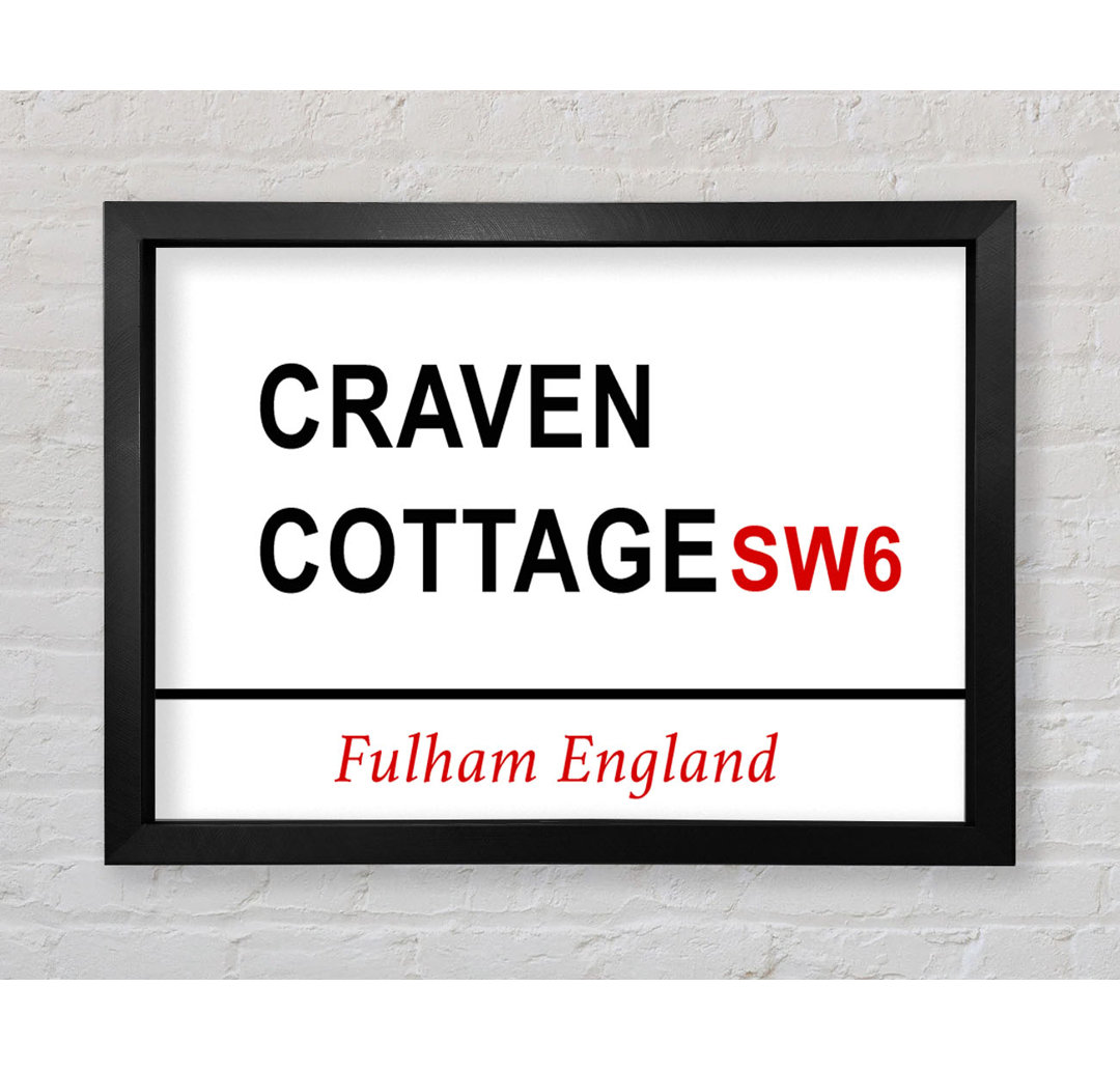 Craven Cottage Schilder Gerahmter Druck