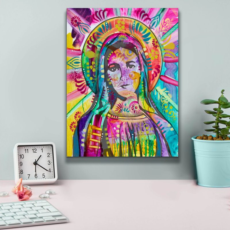 «Mother Mary» par Dean Russo, art mural sur toile, H 16 po x l 12 po x P 0,75 po