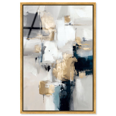 Veins of Gold I, impression murale encadrée par Art Remedy, cadre doré, 24 x 36
