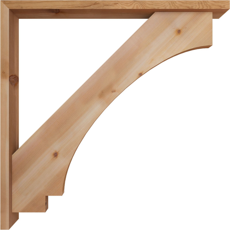 Support de bloc impérial avec entretoise décalée, 40 x 40, Cèdre rouge occidental de l 3 1/2 po (lisse)