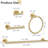 5-Piece Bathroom Hardware Set - Stainless Steel Towel Bar, Toilet Paper Holder, Towel Ring & Hooks - Wall Mounted Durable Bath Accessories-113930538