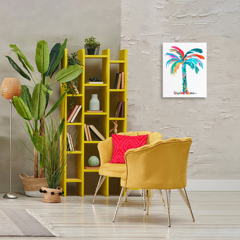 «Vivid Palm Tree», art mural par Julie DeRice, H 20 po x l 16 po