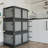 3-Pack Transparent Stackable Storage Bins with 5 Doors to Open with Wheels, Folding Plastic Craft Containers Large Closet Organizers Box-1496382230