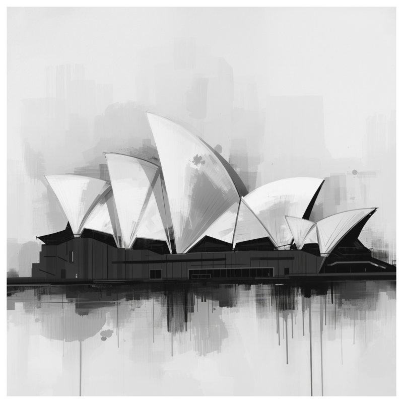 Couvertures Illustration de l'Opéra de Sydney, L 60 po x H 80 po