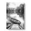 Docked Rowing Boat in the Mountains - Wrapped Canvas-55315423