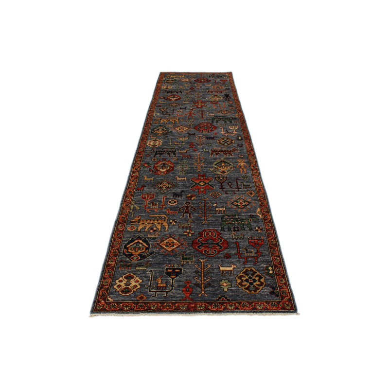 Chemin de table traditionnel gris et anatolien 3 x 12