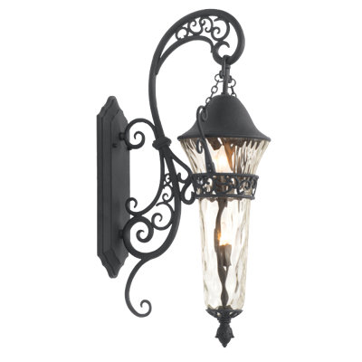 Anastasia Outdoor 2 LT Matte Black Outdoor Wall Sconce Kalco