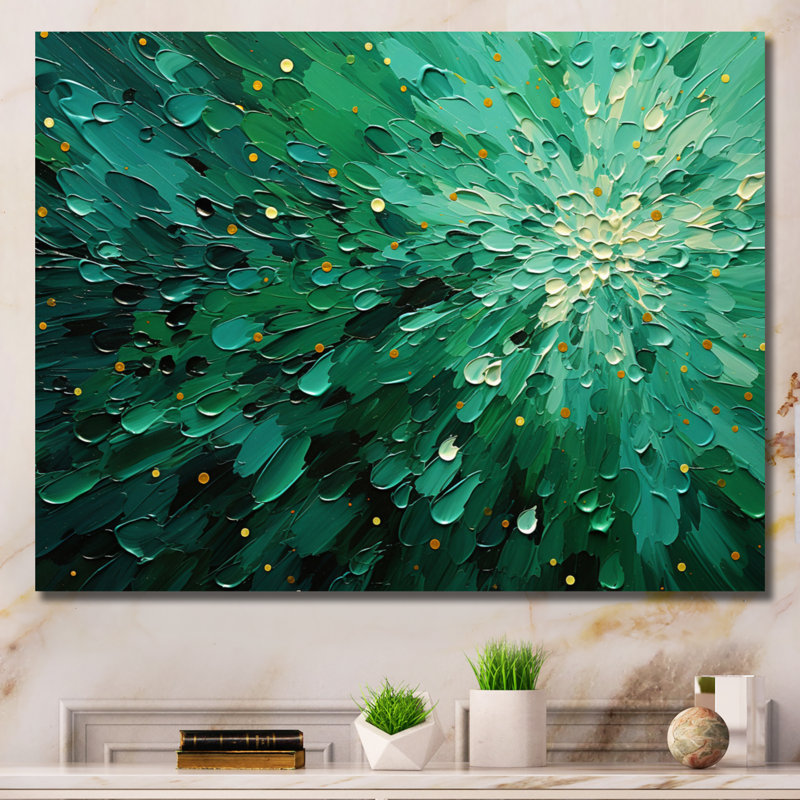 Décoration murale Emerald Euphoria II - Paysages abstraits, H 30 po x l 40 po, Toile tendue, Sans cadre