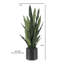 40" Artificial Snake Plant in Black Pot