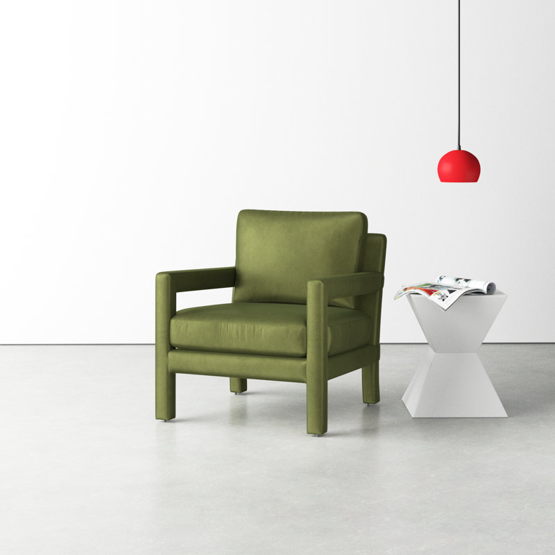 Kathryn Velvet Armchair, Olive Green Velvet