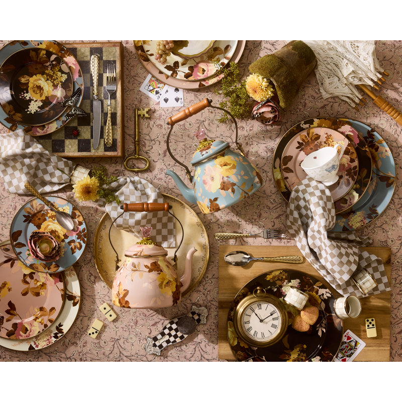 Wild Rose Charger/Plate, Slate