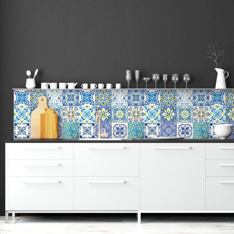 5.91'' W x 5.91'' L PVC Peel and Stick Field Tile