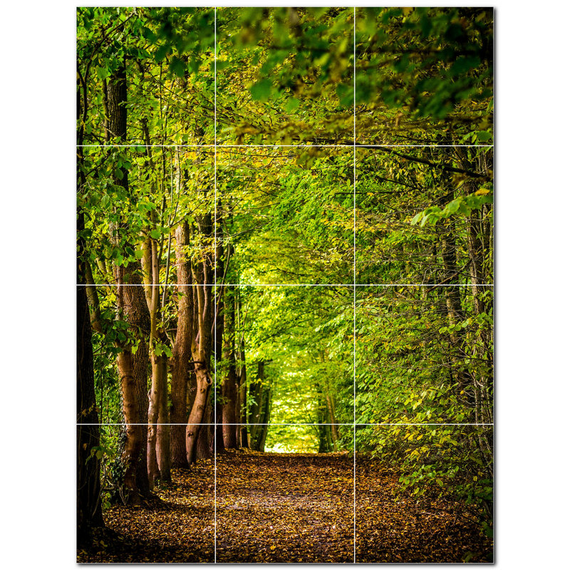 Murale décorative en céramique 8 po x 8 po Trees