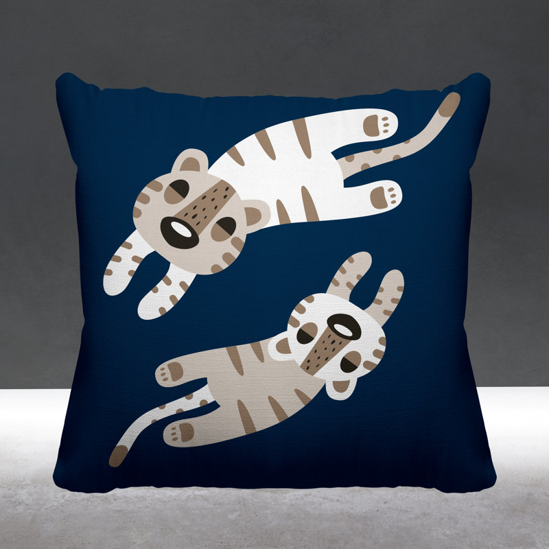 Coussin Jiba, L 19 po x H 19 po, Bleu marine