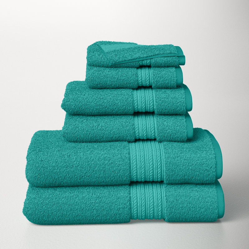 Leone 100% Cotton Plush Mulit-Size Set, Aqua