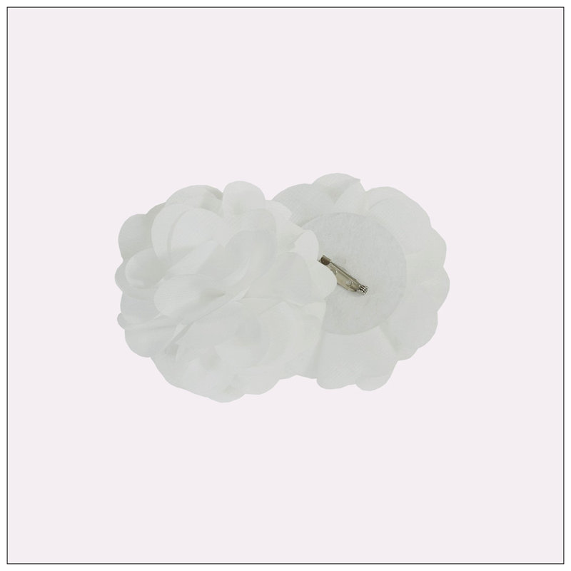 Panneau de rideau uni à motif floral et à passants (1 pièce), Blanc, L 50 po x L 84 po
