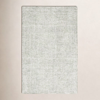 Rowe Ivory Green Hand-Tufted Abstract Rug