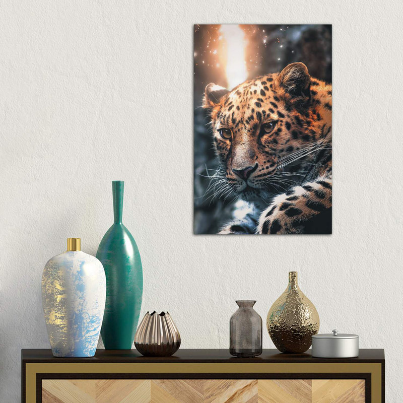 Leopard Sparkles by Zenja Gammer - Wrapped Canvas Print, 66.04 cm H x 45.72 cm W x 3.175 cm D