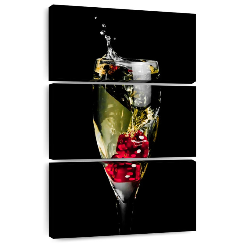 Senne Red Dice In Champagne, 32" H x 20" W