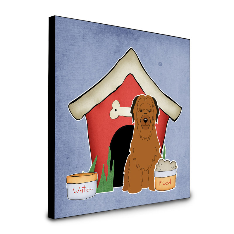 Panneau mural d’art collection dog house Scarvinia, Berger de Brie brun