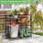 Bench Table, Outdoor Plant Stand Table With Storage, Gar...