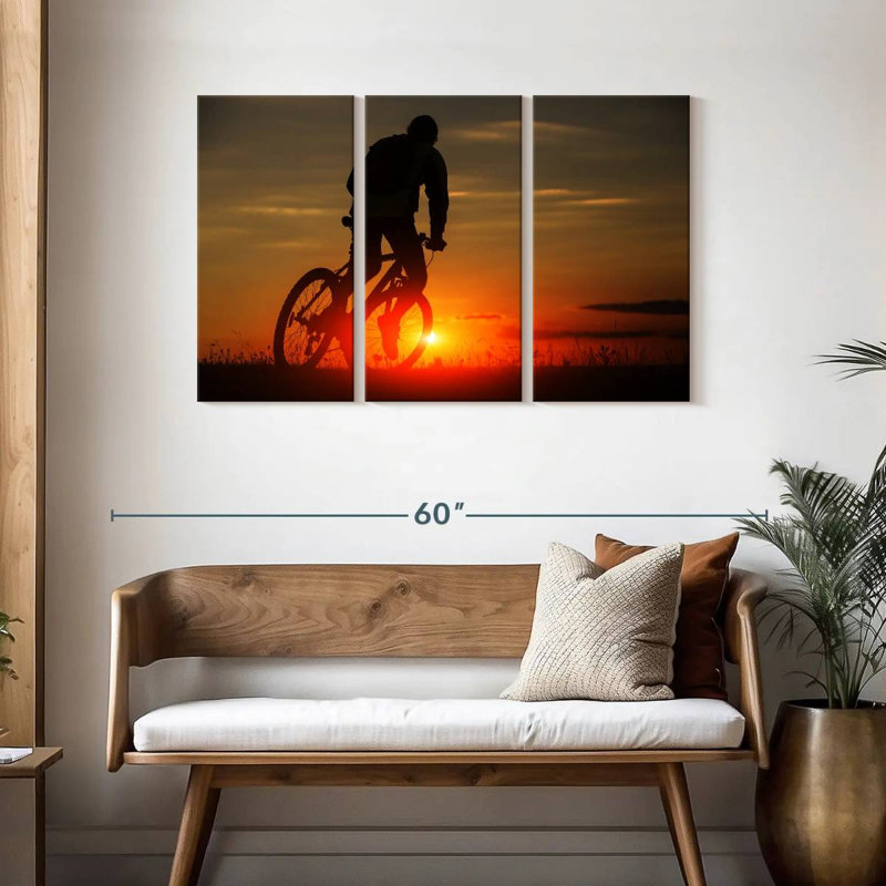 Mehar Sunset Biking, 28" H x 45" W