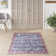 Tapis bleu brique lavable à la machine
