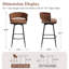 Tabouret de bar pivotant et rembourré moderne avec motif tissé-2006566762-2006566766