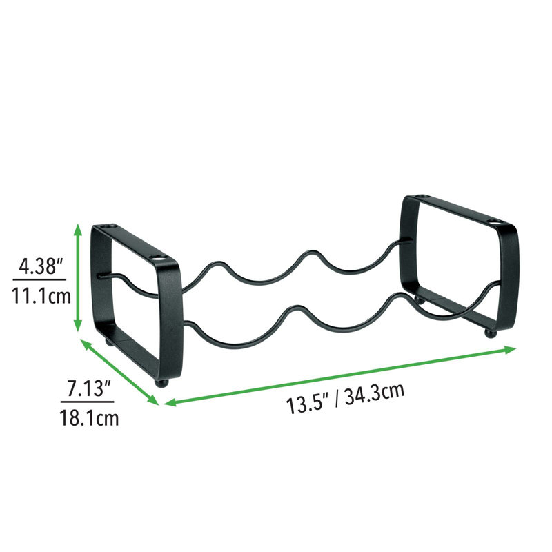Sandnes 6 Bottle Tabletop Wine Bottle Rack, Matt Black