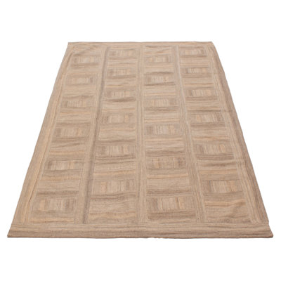 Anatolia patch taupe kilim 5 pi 7 po x 9 pi 8 po