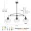 Luminaire pour îlot de cuisine 3 lumières noir-451658043