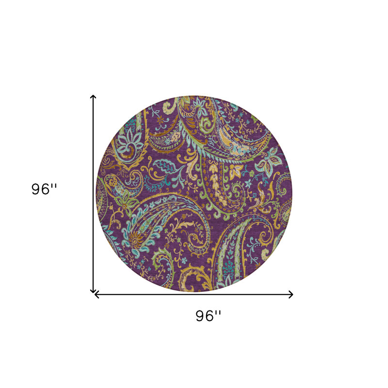 Tapis d'intérieur rond 8 po