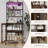 67" Tall Wine Bar Cabinet Liquor Cabinet with Power Outlets, Farmhouse Liquor Cabinets with Adjustable Shelf-1517183313
