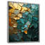 Abstrait bleu sarcelle or calcaire cristallin - marbre, art mural-1259855383-1259855471