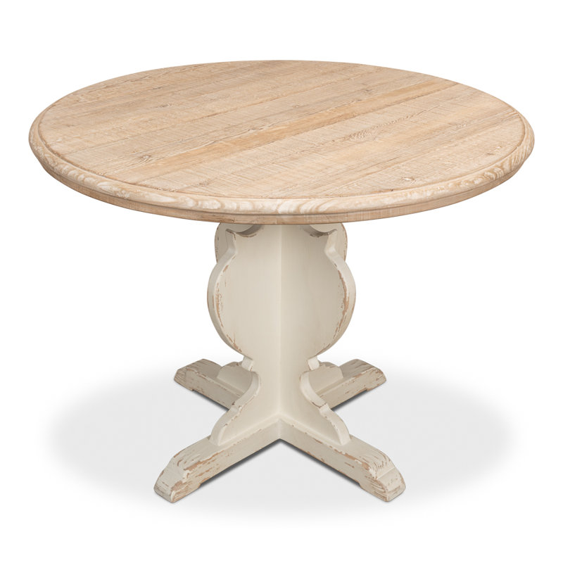 Round Pine Wood Dining Table