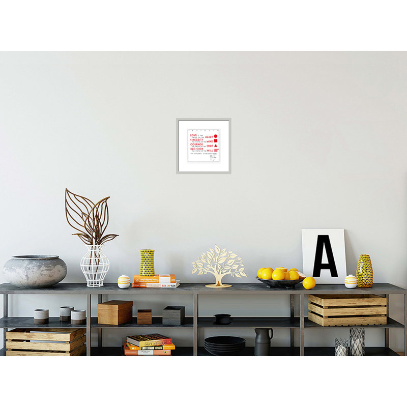 The Organic Commandment by Frank Lloyd Wright - Framed Giclee Print, 13.9" H x 13.75" W