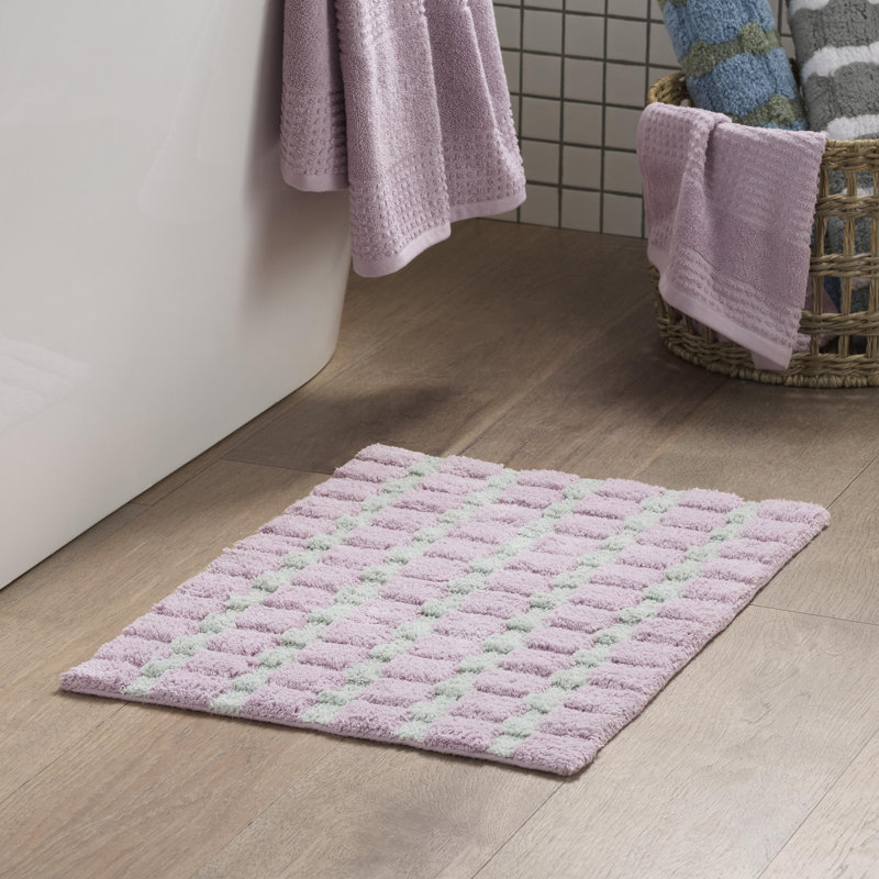 Martex Expression Sculpted Bath Rug, Lilac/Gray