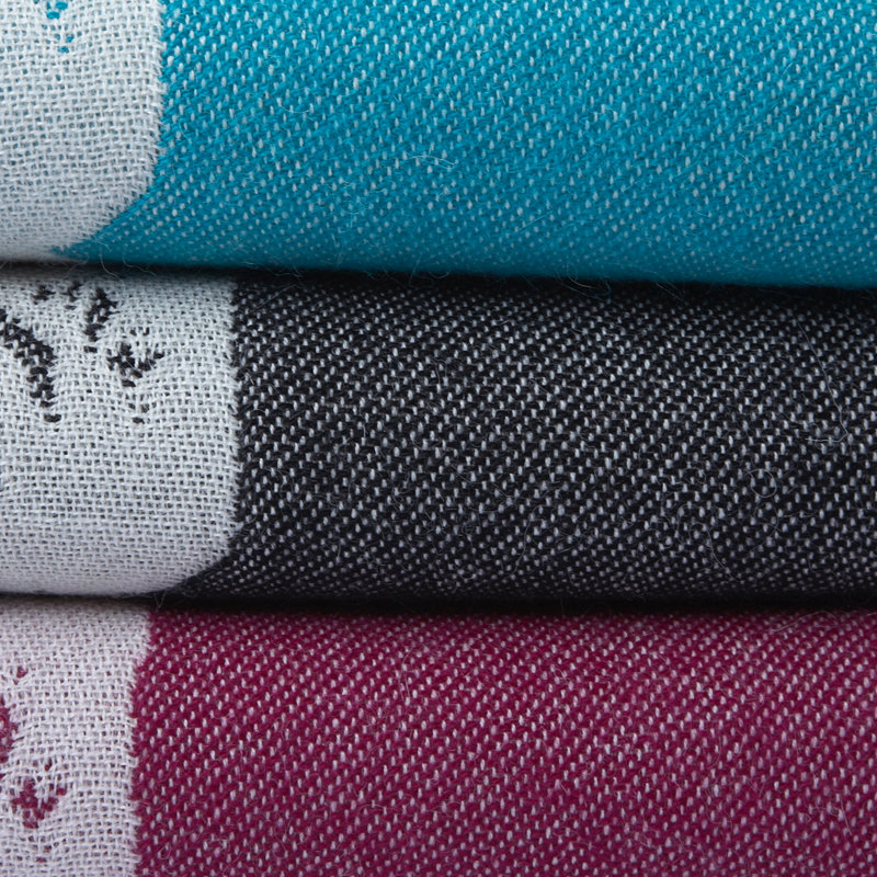Hand Woven Throw Blanket, Aqua