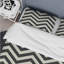 Black Grey Chevron Print III - Modern Duvet Cover Set-109155340