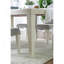 Élégante table de salle à manger rectangulaire avec rallonge extensible au fini blanc antique
