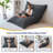 80" Grey Giant 3 In 1 Convertible Bean Bag Chair With Pillow-244243013