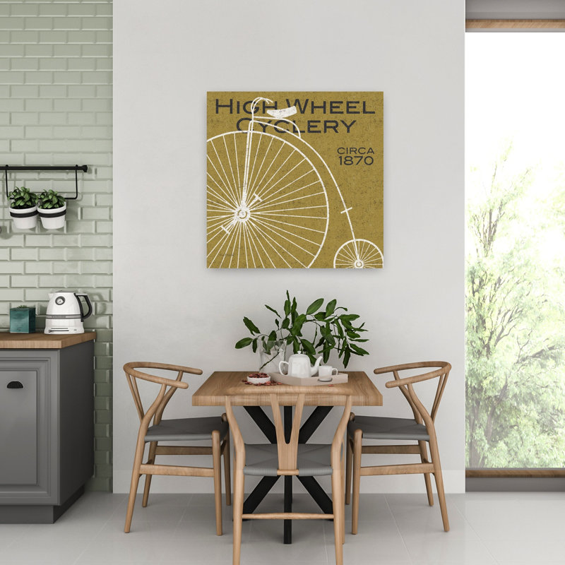 «High Wheel Cyclery», art rétro, H 32 po x l 32 po