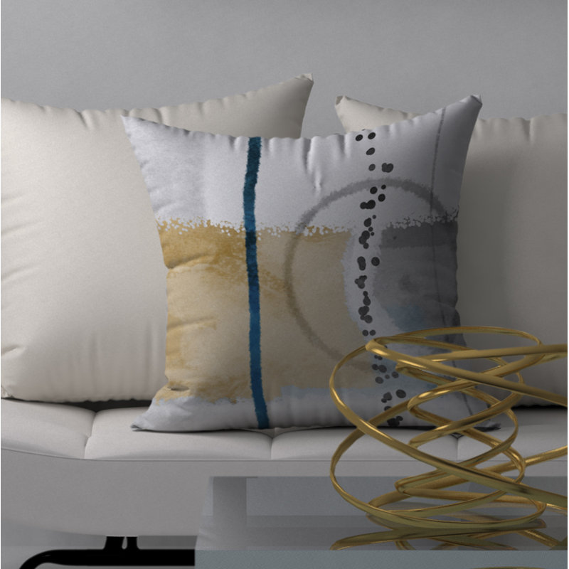 Abstract Reversible Throw Pillow, 20" x 20"