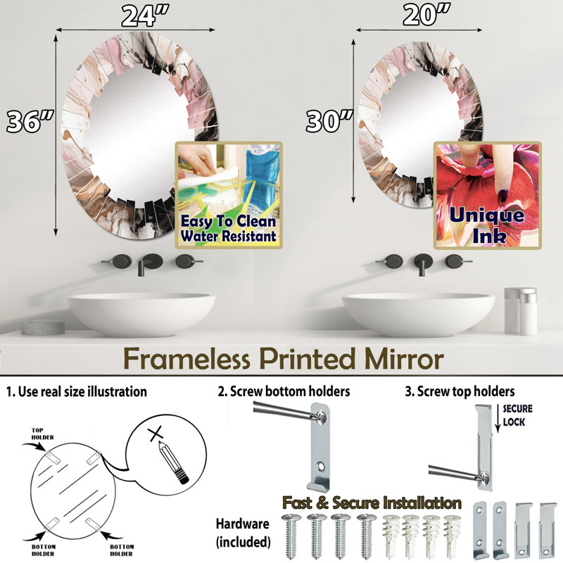 Miroir Ziaira, 36 po x 24 po