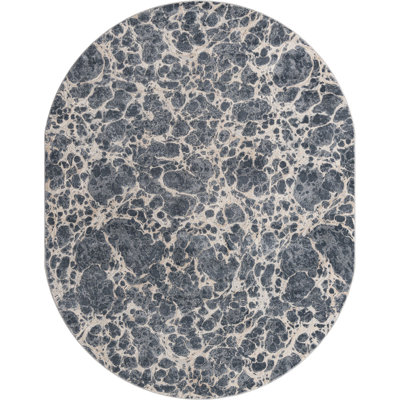 Tapis contemporain Araceli couleur galet / ivoire