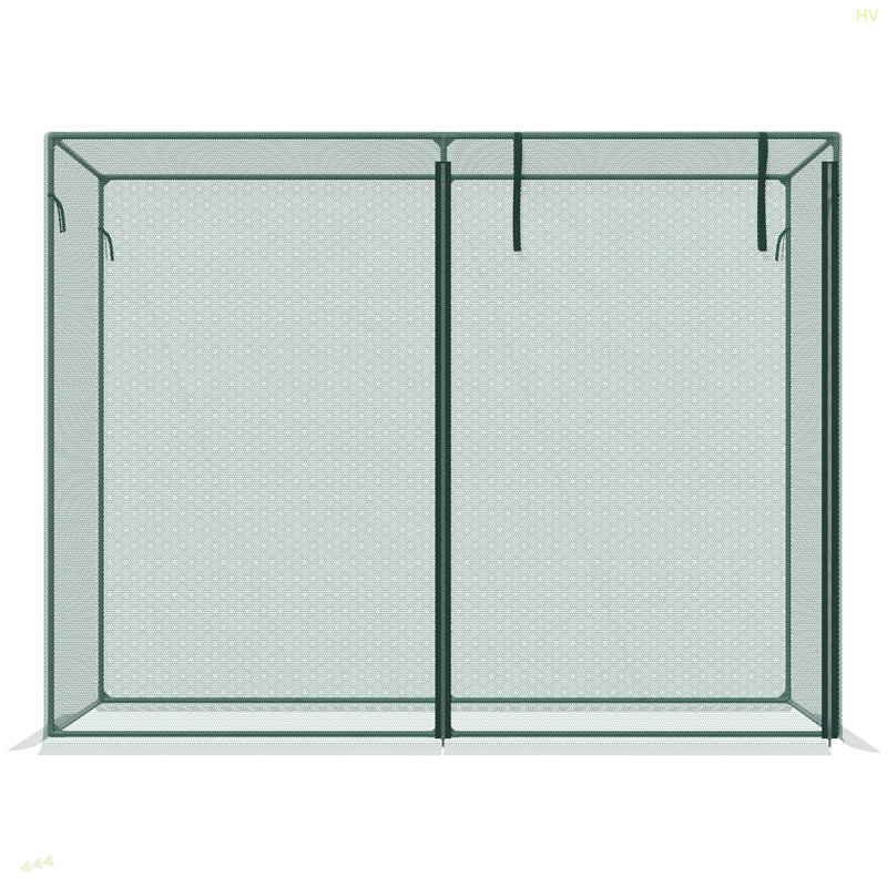 Tente de protection des plantes avec portes à fermeture à glissière pour jardin potager, cour arrière 6 pi x 3 pi Outsunny
