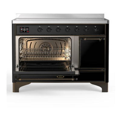 Majestic III Series 48 Inch Induction Range with 6 Induction Elements in Antique White (Chrome Trim)