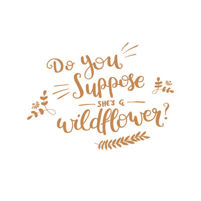 Adhésif décoratif «Do you Suppose She is a Wildflower» Alice au pays des merveilles