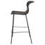 Tabouret de bar brun en faux rotin (ensemble de 2)-2054546359