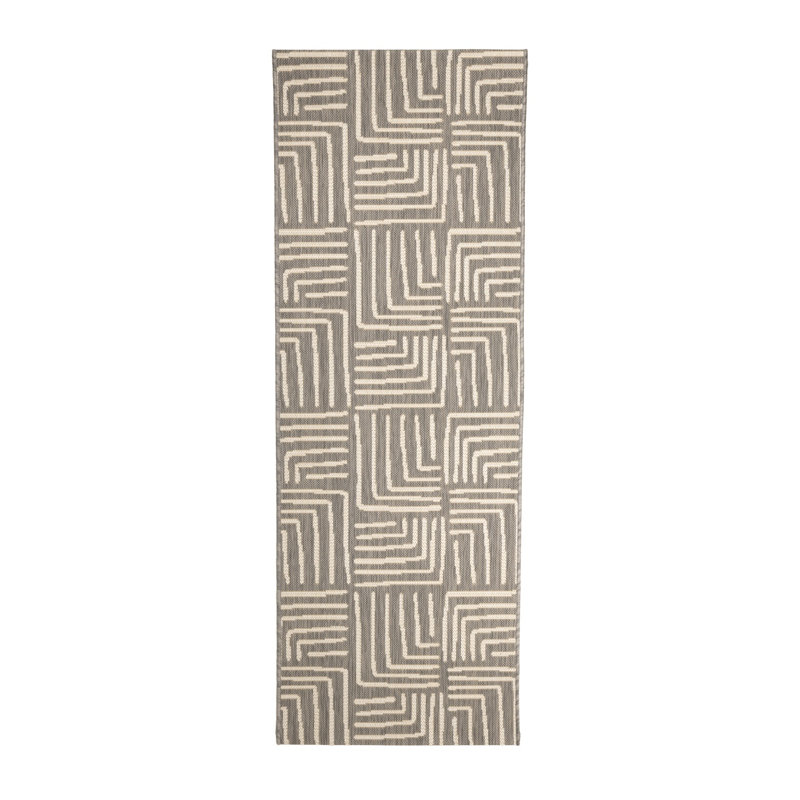 COUNTY PATCHES GREY 120/170cm, Runner 67 x 200 cm